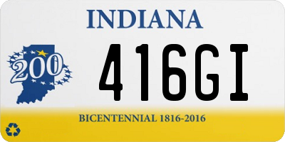 IN license plate 416GI