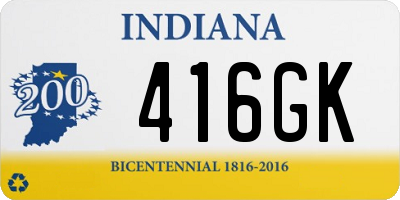 IN license plate 416GK