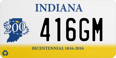 IN license plate 416GM