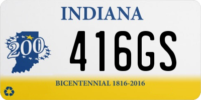 IN license plate 416GS