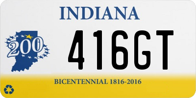 IN license plate 416GT