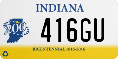 IN license plate 416GU