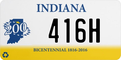 IN license plate 416H