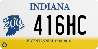 IN license plate 416HC