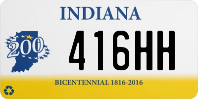 IN license plate 416HH