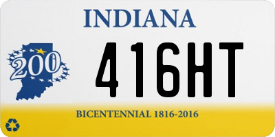 IN license plate 416HT