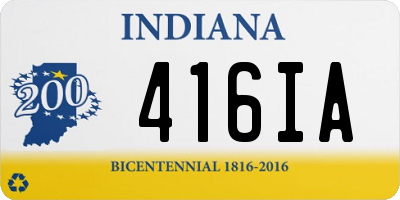 IN license plate 416IA