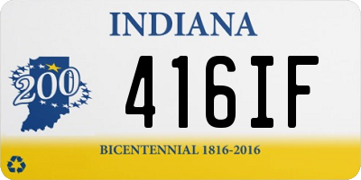 IN license plate 416IF