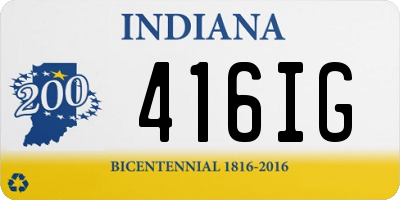 IN license plate 416IG