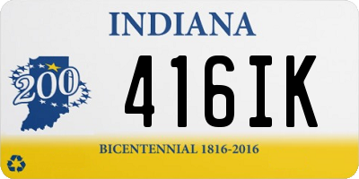 IN license plate 416IK