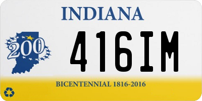 IN license plate 416IM