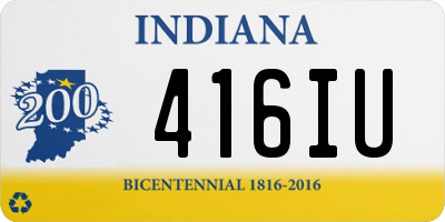 IN license plate 416IU