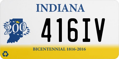 IN license plate 416IV