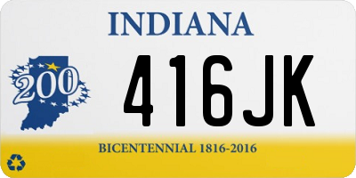 IN license plate 416JK