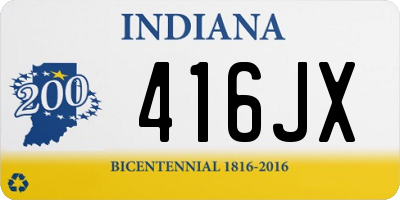 IN license plate 416JX