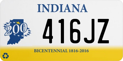 IN license plate 416JZ