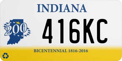 IN license plate 416KC