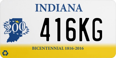 IN license plate 416KG