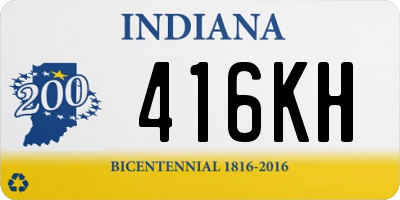 IN license plate 416KH