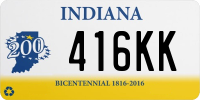 IN license plate 416KK