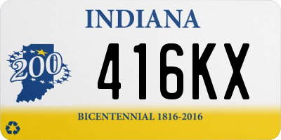 IN license plate 416KX