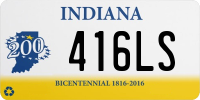 IN license plate 416LS