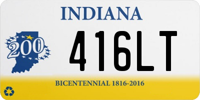 IN license plate 416LT