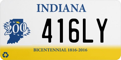 IN license plate 416LY