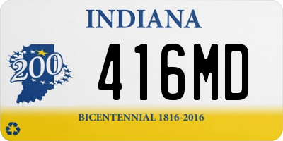 IN license plate 416MD