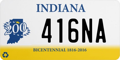 IN license plate 416NA