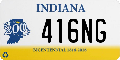 IN license plate 416NG