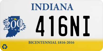 IN license plate 416NI