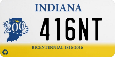 IN license plate 416NT