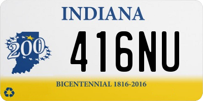 IN license plate 416NU