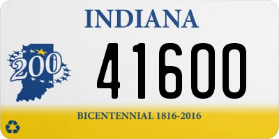 IN license plate 416OO