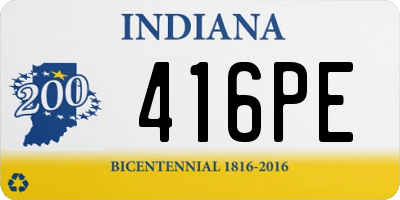 IN license plate 416PE