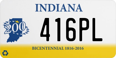 IN license plate 416PL