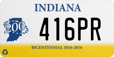 IN license plate 416PR