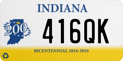 IN license plate 416QK