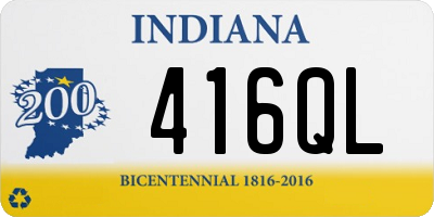 IN license plate 416QL