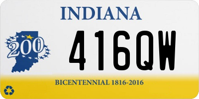 IN license plate 416QW