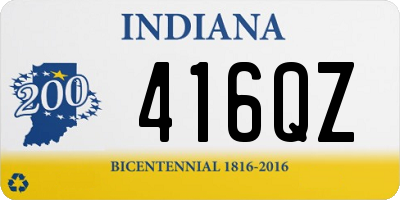 IN license plate 416QZ