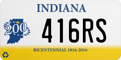 IN license plate 416RS