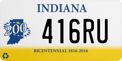 IN license plate 416RU