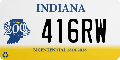 IN license plate 416RW