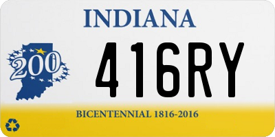 IN license plate 416RY