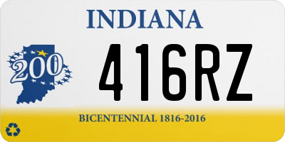 IN license plate 416RZ