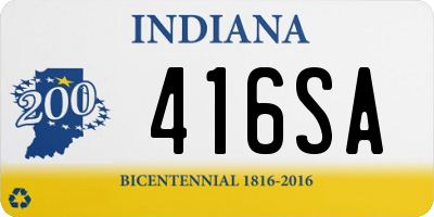 IN license plate 416SA