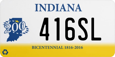 IN license plate 416SL