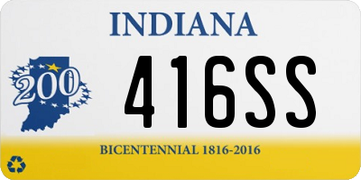 IN license plate 416SS